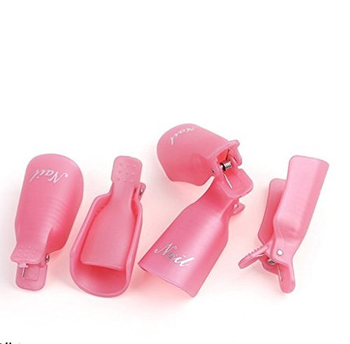 Gel Nail Polish Remover Clips Set - Reusable Soak-Off Manicure & Pedicure Caps