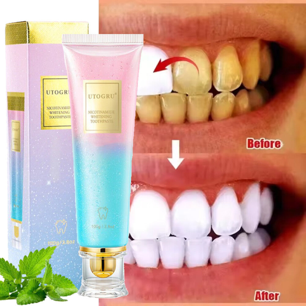 Niacinamide Whitening Toothpaste - Natural Enamel Safe Toothpaste for Bright Smile