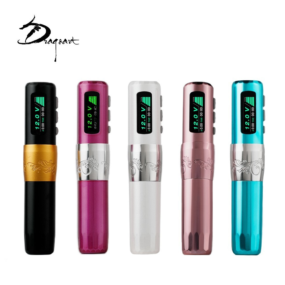 Wireless Tattoo Pen Machine – Dual Battery Rotary PMU for Lining Shading