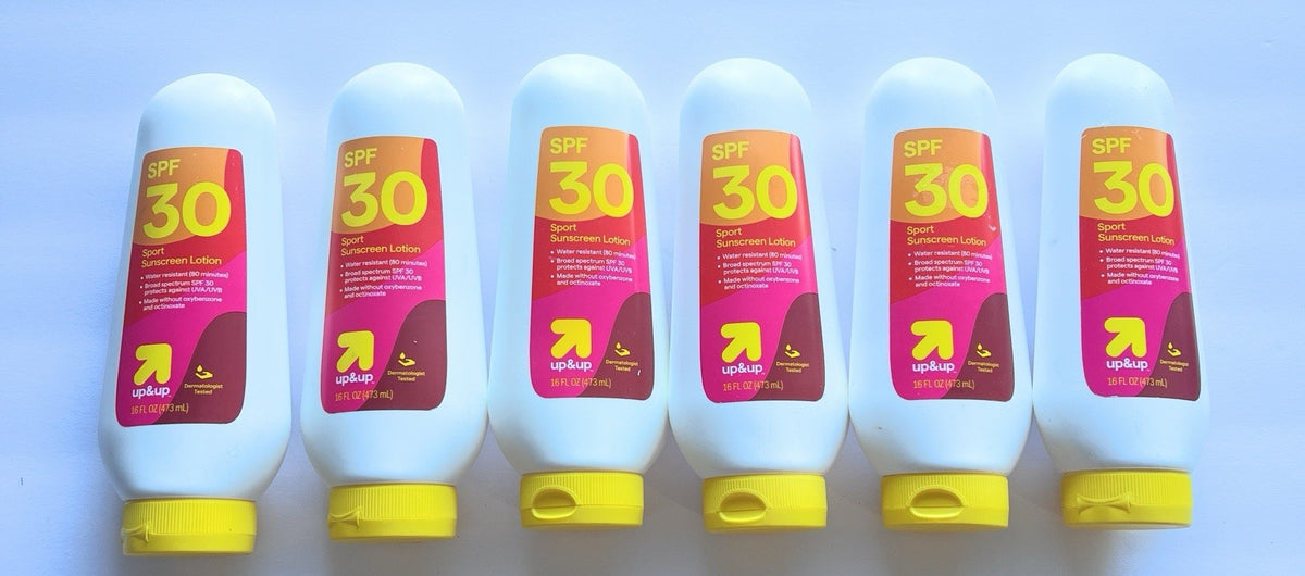 6 Pack SPF 50 Sport Sunscreen Lotion - 16 Oz | Water-Resistant, Broad Spectrum