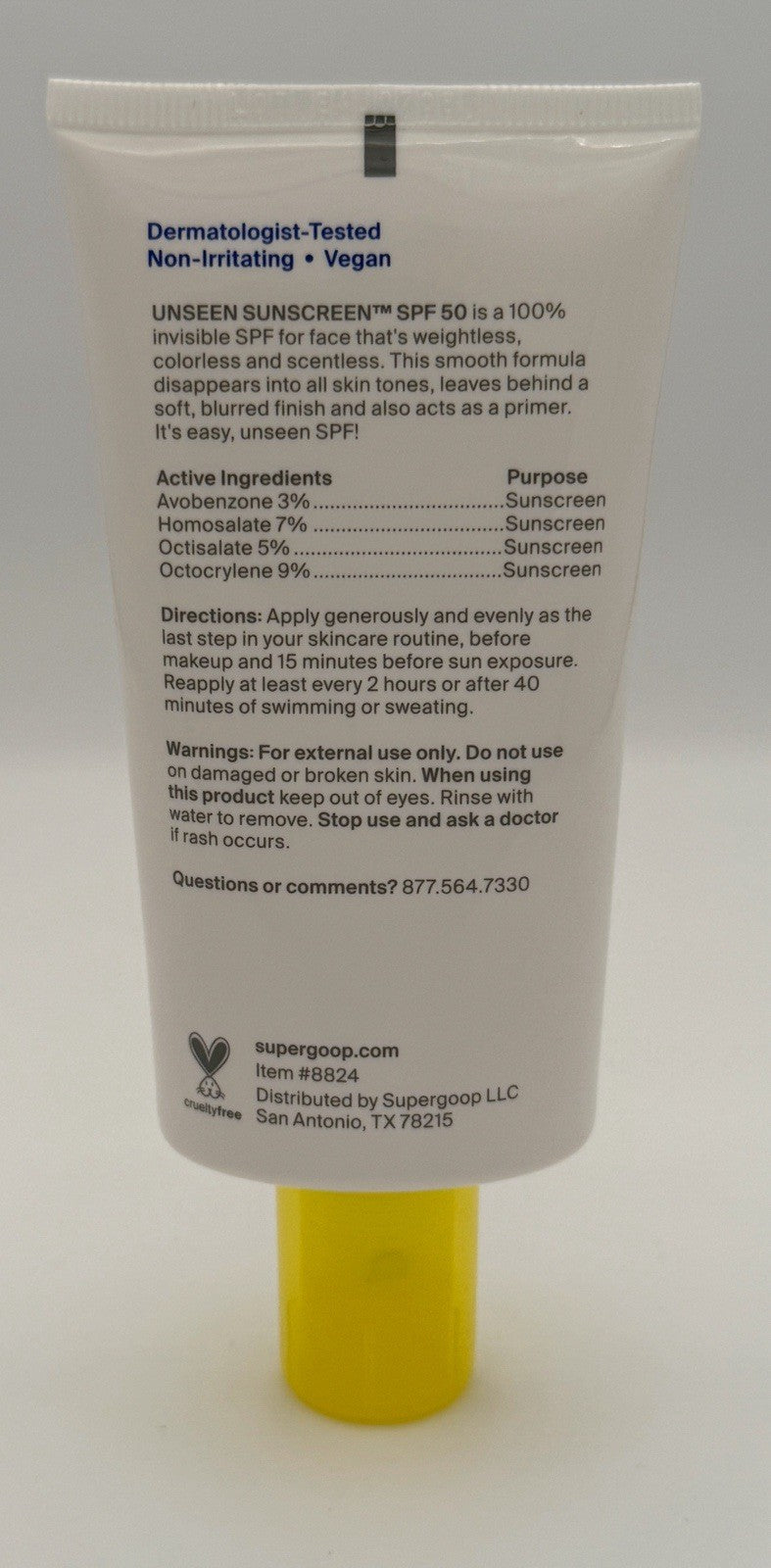 Unseen Sunscreen SPF 50 - 2.5 Oz Broad Spectrum Sun Protection