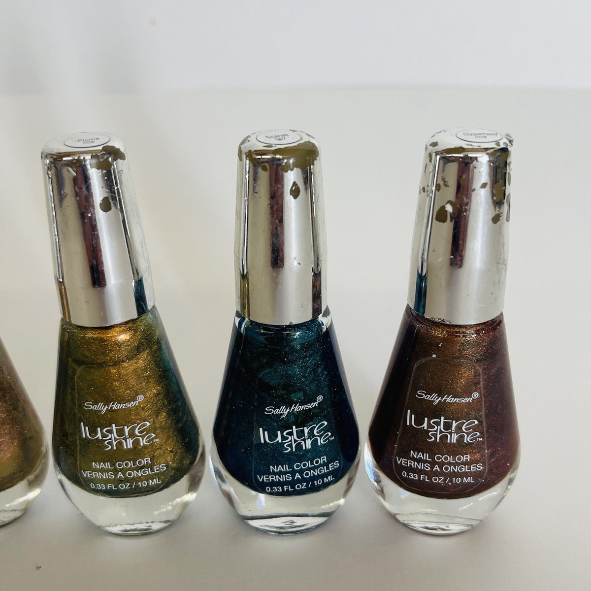 Set of 6 Shiny Nail Polishes - Assorted Colors, Lustre Finish