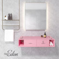Wall Mount Hair Styling Station with Locking Drawers & Dryer Holders for Salons