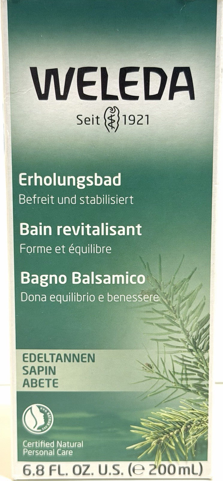 Weleda Pine Reviving Bath Milk Set - Natural Aromatherapy for Relaxation