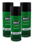 Aerosol Deodorant Set 3 Pack 10oz Brut Classic Scent - 48 Hour Protection