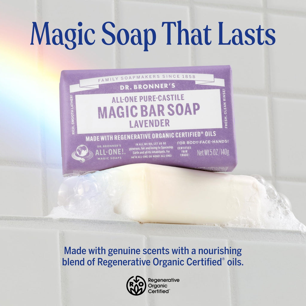 Lavender Bar Soap 5oz - 2 Pack Vegan & Sensitive Skin Friendly