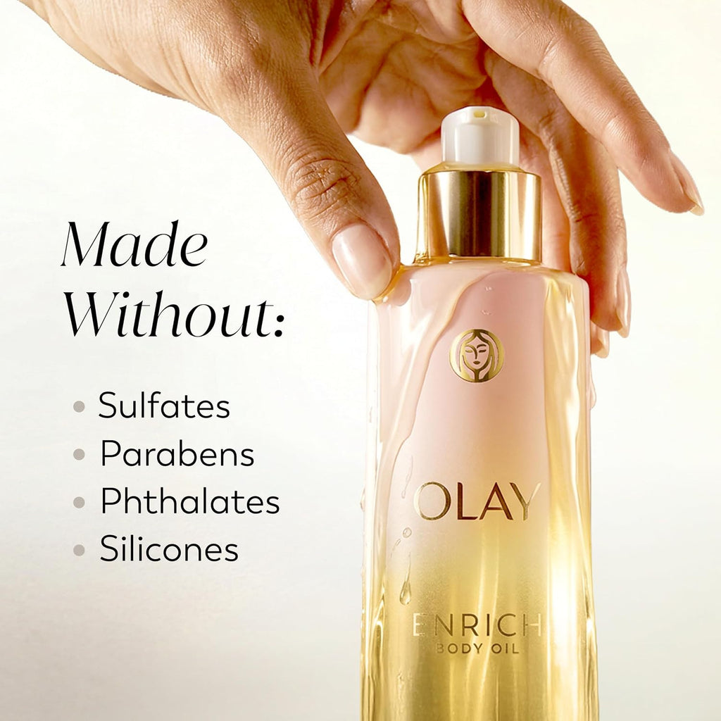 Body Oil with Argan & Rosehip Oil for Skin Hydration and Fragrance - 4 Fl Oz
