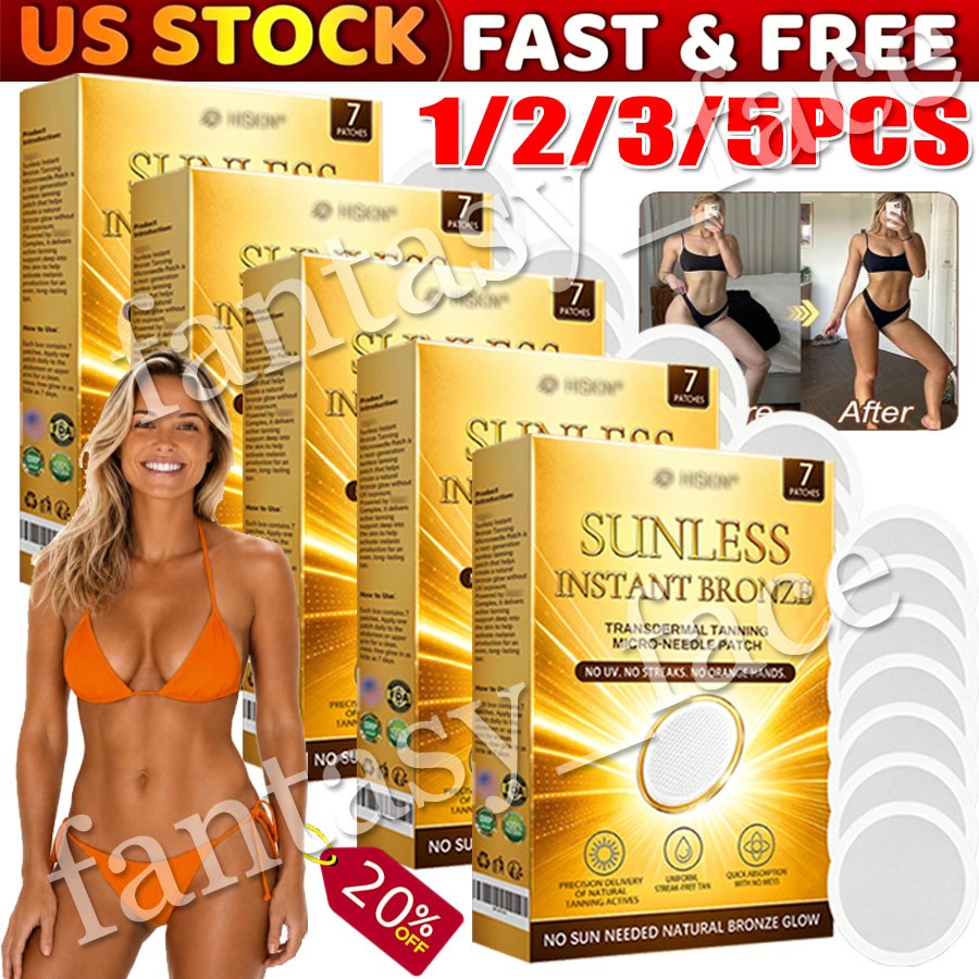 Sunless Self Tan Patches Microdarts Natural Glow Tan Enhancer 5 Pack