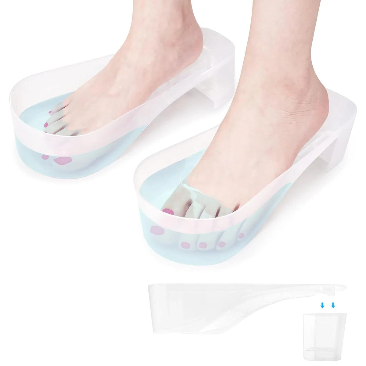 Toe Nail Soaking Bowl Set - Shoe-Shaped Foot Bath for Nail Care, 2 Pieces