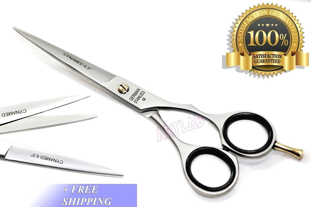 6.5 Inch Professional Hairdressing Scissors with Sand Finish - Barber & Stylist Shears