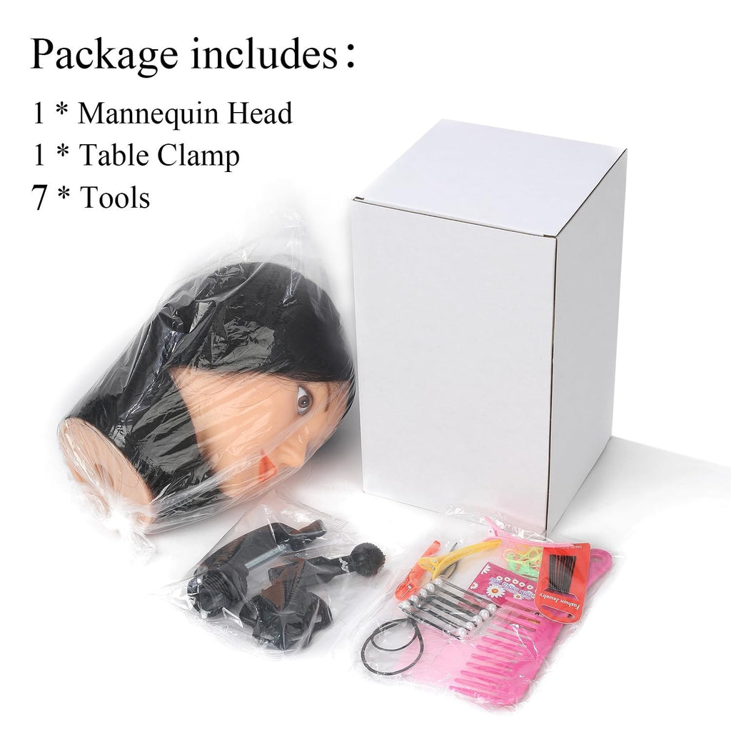 Realistic Mannequin Head with 80% Human Hair for Hair Styling Practice