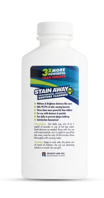 Denture Cleanser Powder - Whitens, Brightens & Odor Removal, 8.1 oz, 80 Uses