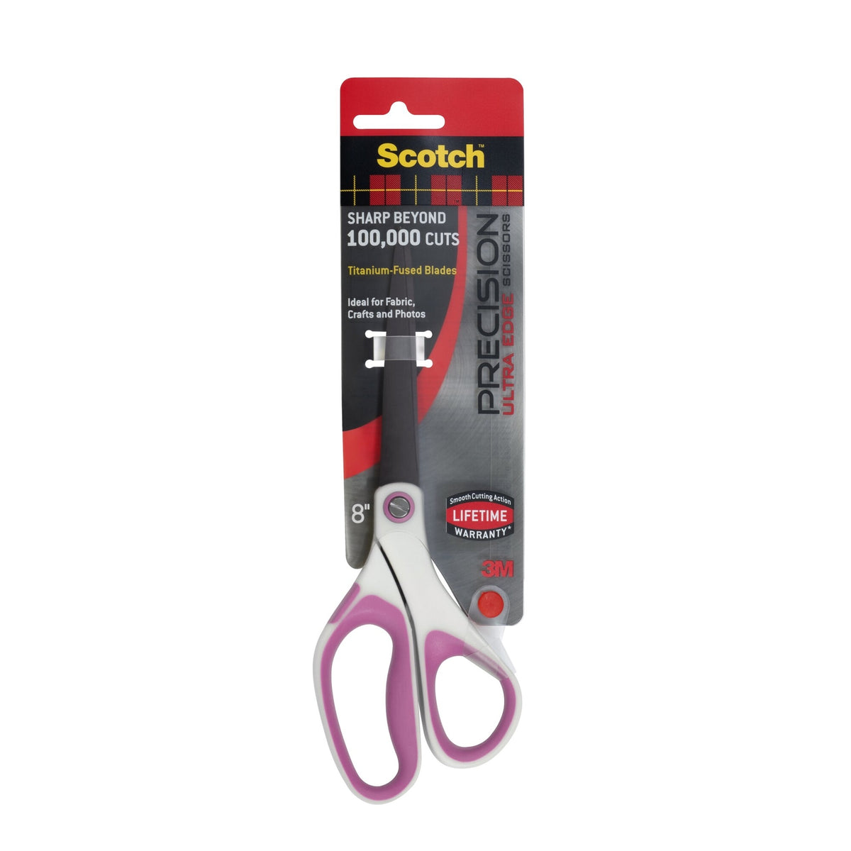 8-Inch Craft Scissors with Titanium Fused Blades and Soft Grip Handles