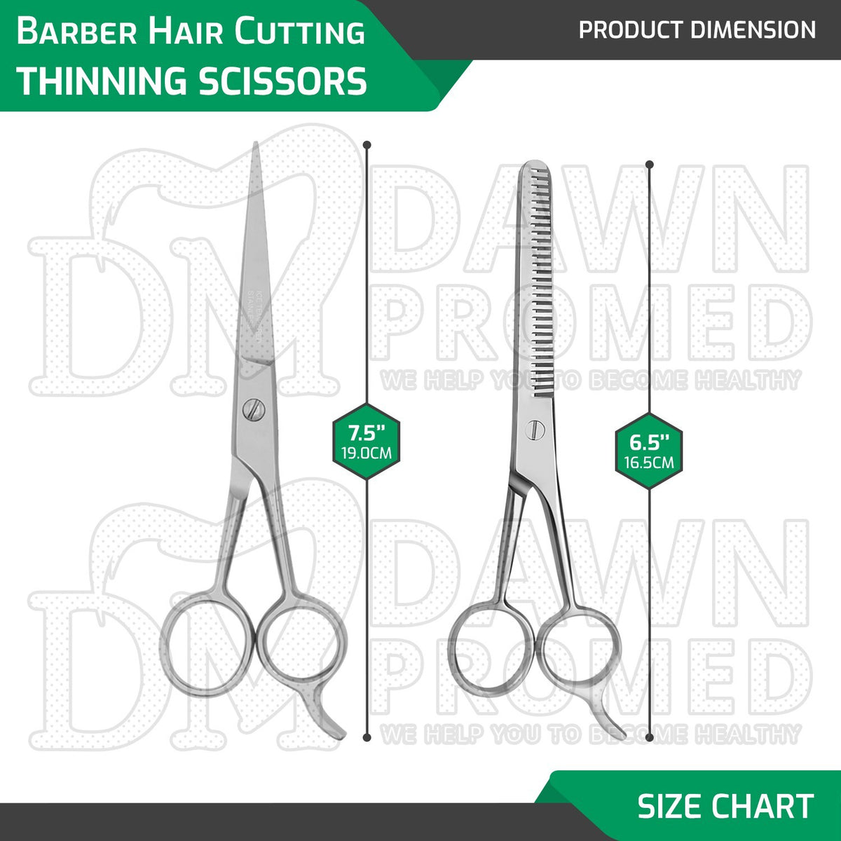 Pet Grooming Thinning & Hair Cutting Scissors Set - Stainless Steel