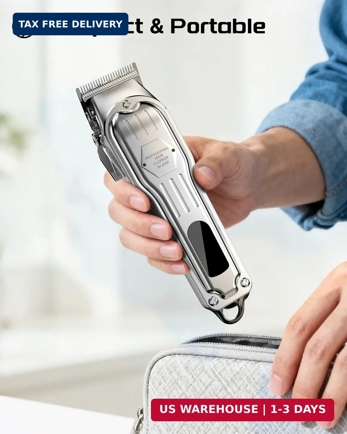 Cordless Hair Clippers for Men Professional Haircut Trimmer with Guide Combs