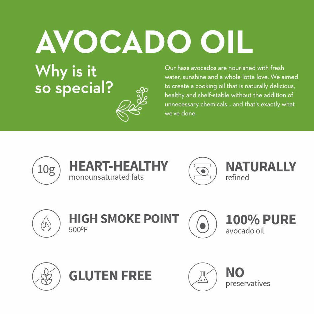 Pure Avocado Oil 67.6 Fl Oz (2 Liter) for Cooking & Baking - High Smoke Point