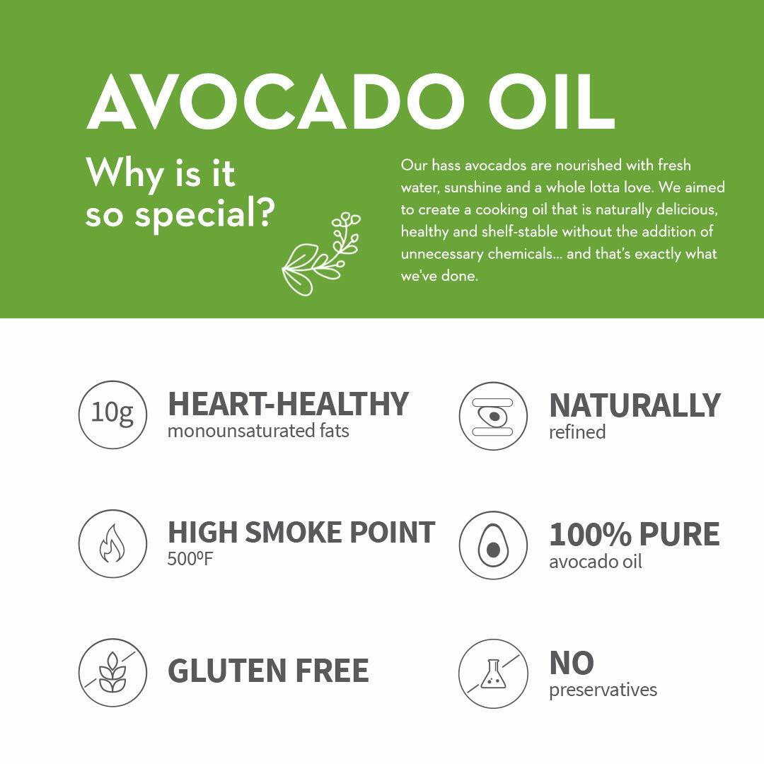 Pure Avocado Oil 67.6 Fl Oz (2 Liter) for Cooking & Baking - High Smoke Point