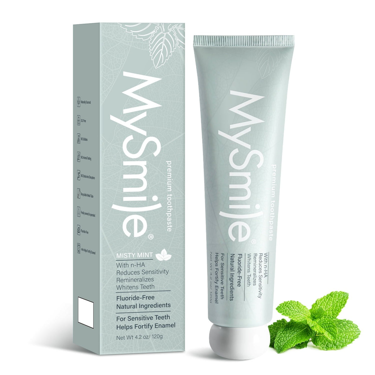 Nano Hydroxyapatite Toothpaste Fluoride-Free Sensitive Relief Mint 4.2oz