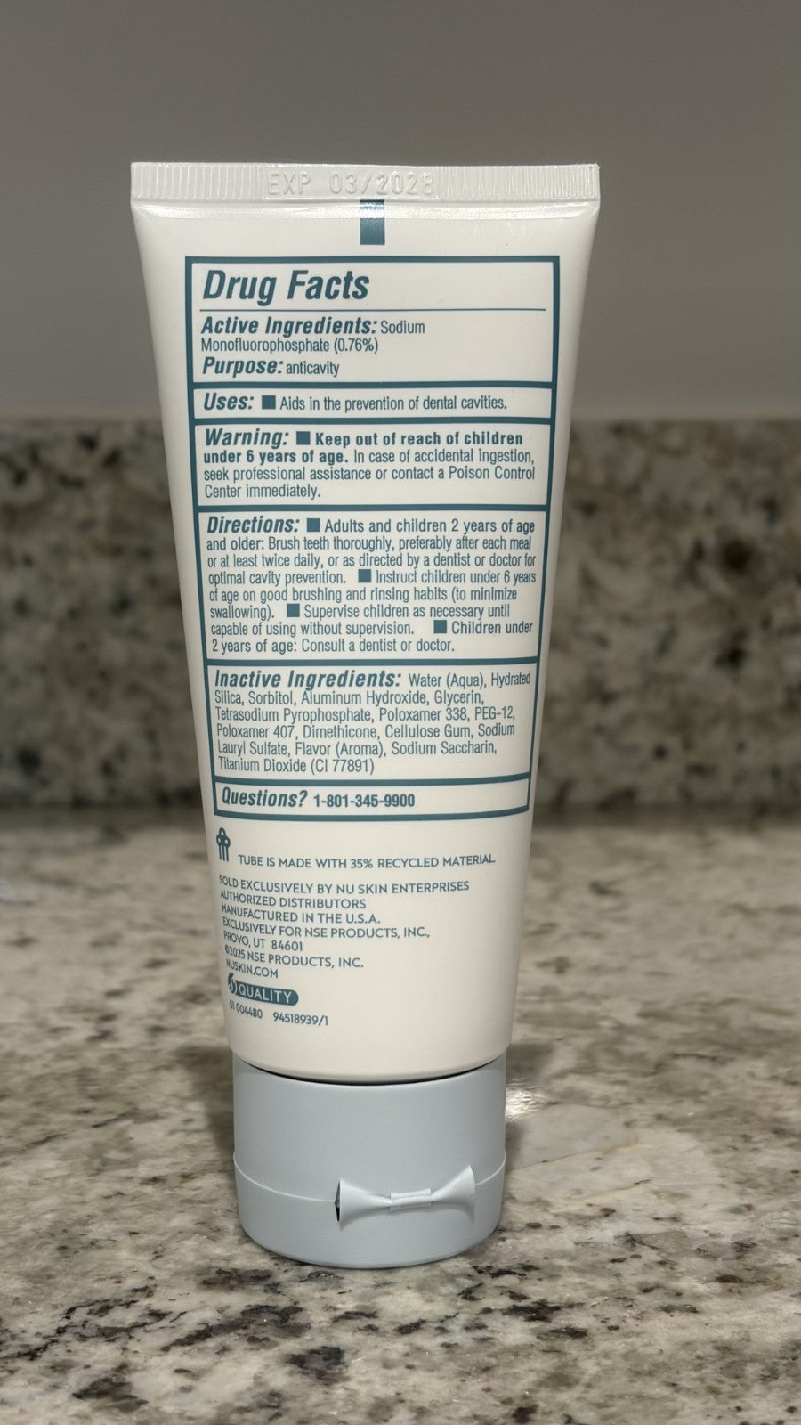 Nu Skin AP-24 Whitening Fluoride Toothpaste - Pack of 10 Tubes, Made in USA