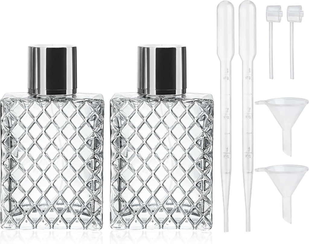 Refillable Glass Spray Bottles Set - 100ML Perfume & Essential Oil Misters