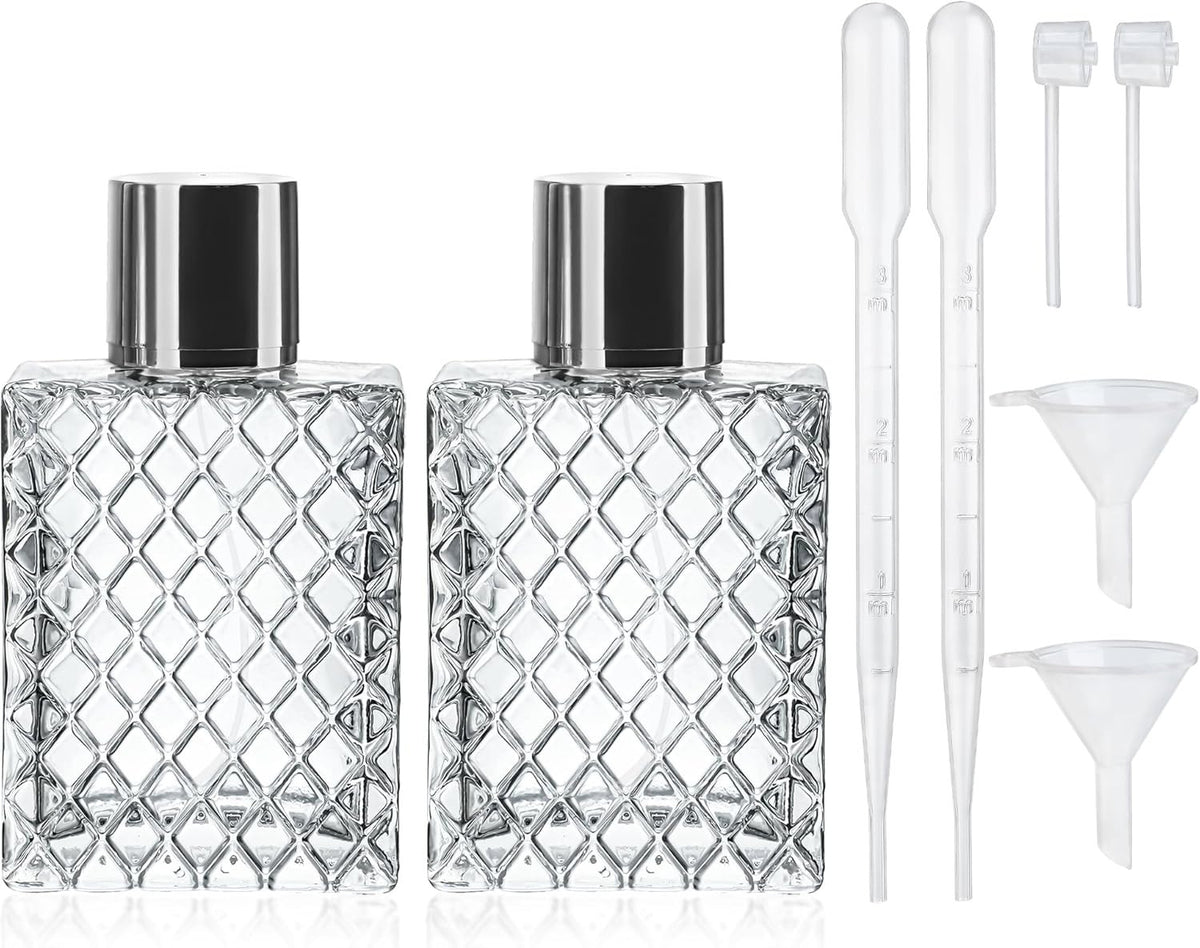Refillable Glass Spray Bottles Set - 100ML Perfume & Essential Oil Misters