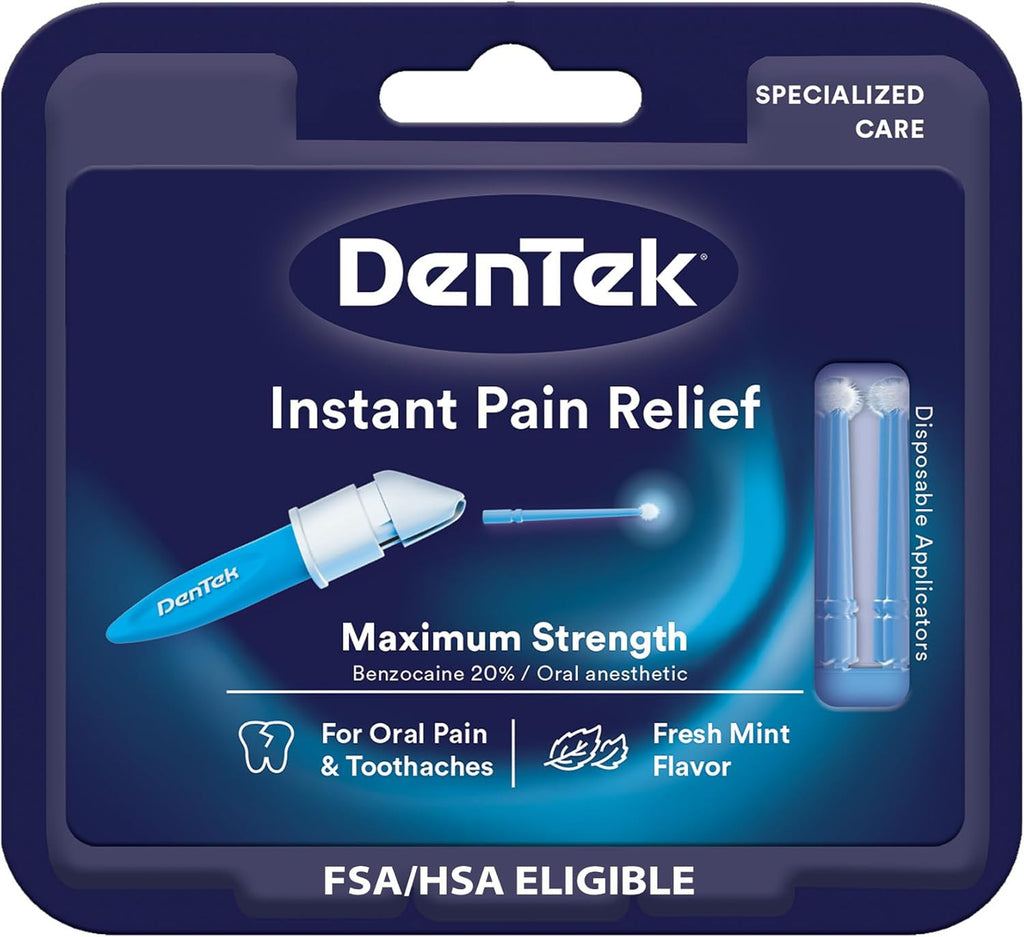 Instant Oral Pain Relief Kit with Benzocaine – 50 Treatments, Maximum Strength