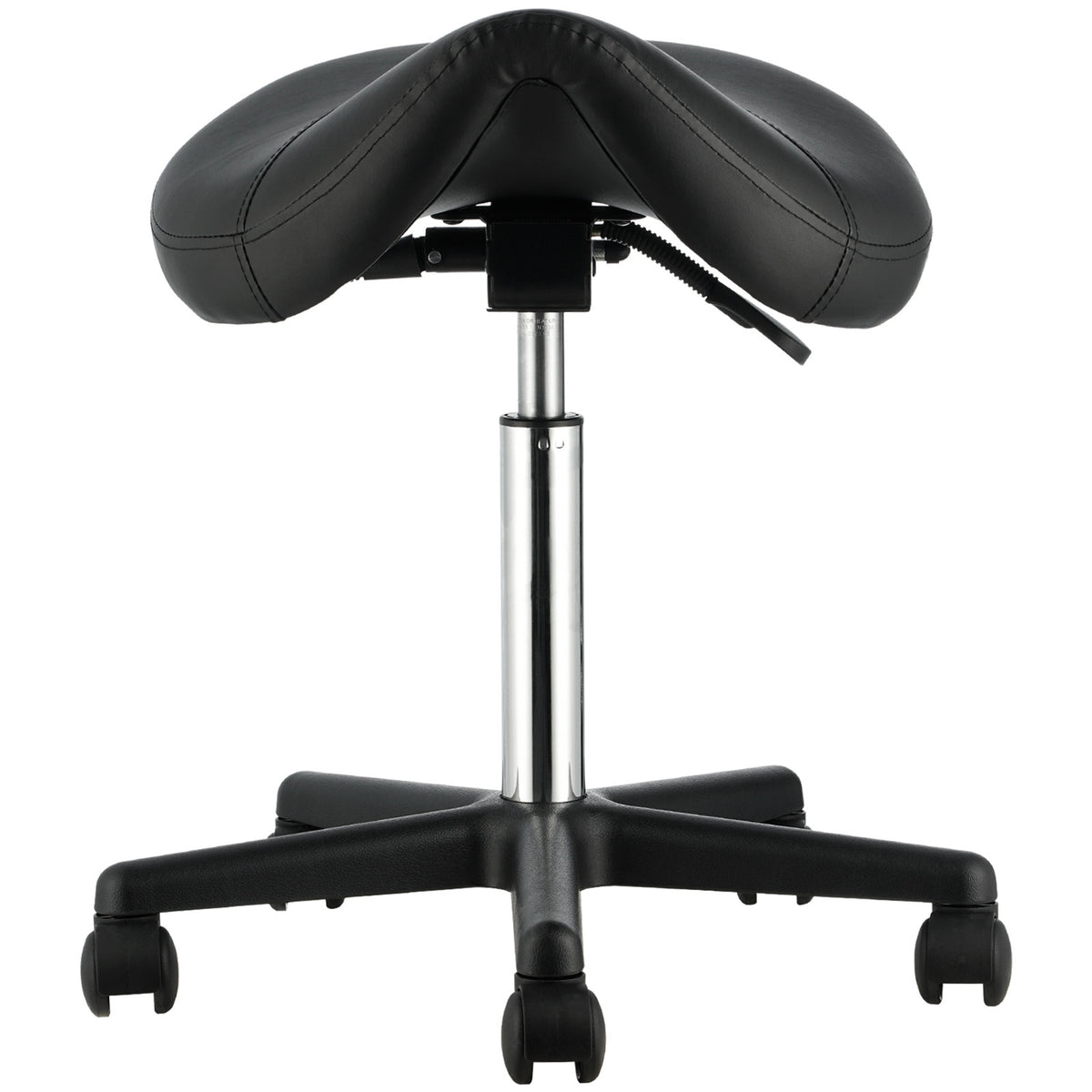 Ergonomic Saddle Stool with Wheels - Adjustable Height & PU Leather Seat