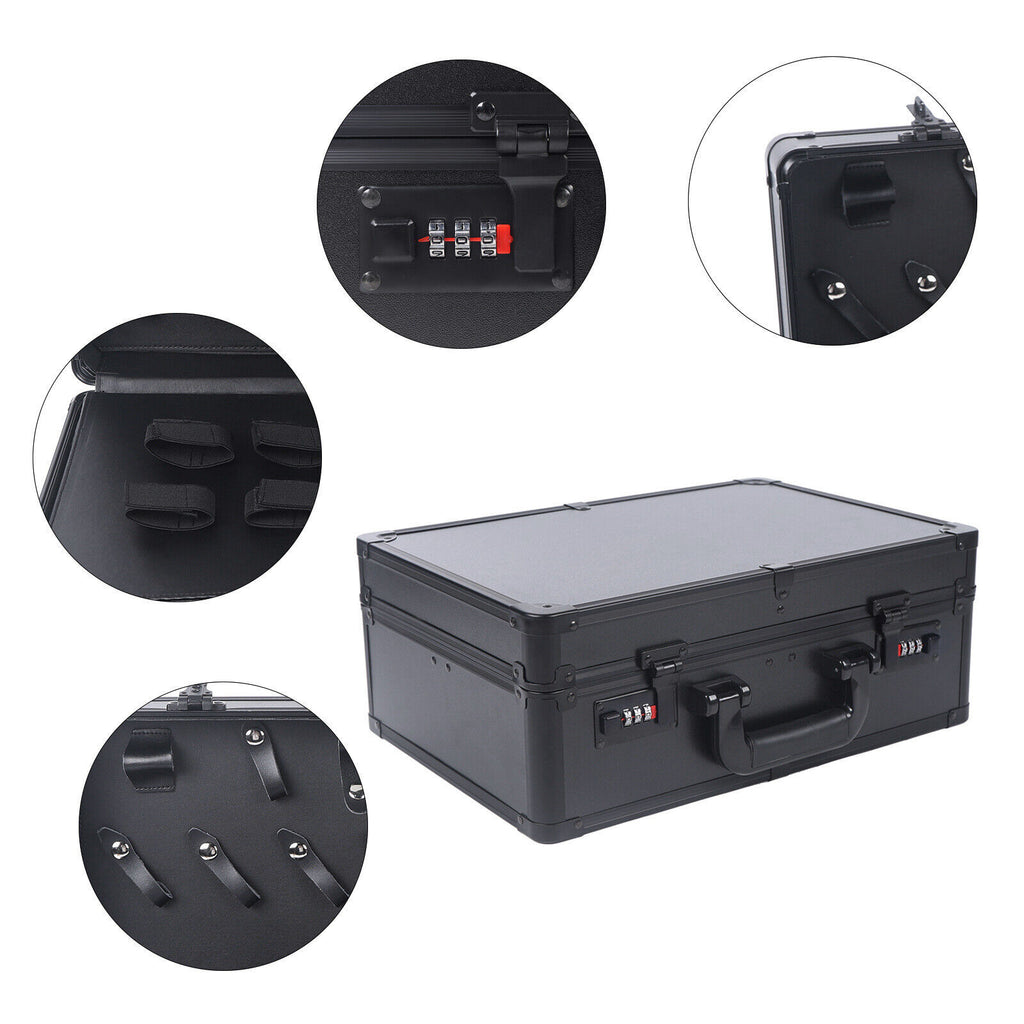 Portable Barber Styling Tool Case with Locking Compartments for Travel