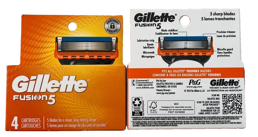 Gillette Fusion 5 Razor Cartridges 8-Pack with Precision Trimmer & Microfins