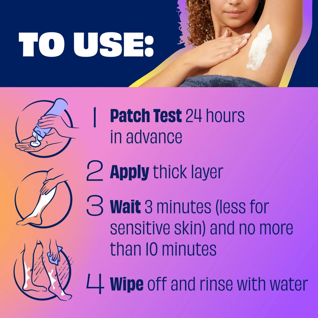 Hair Removal Cream with Oat Milk & Vanilla - 7.9 oz Body Hair Remover for Women