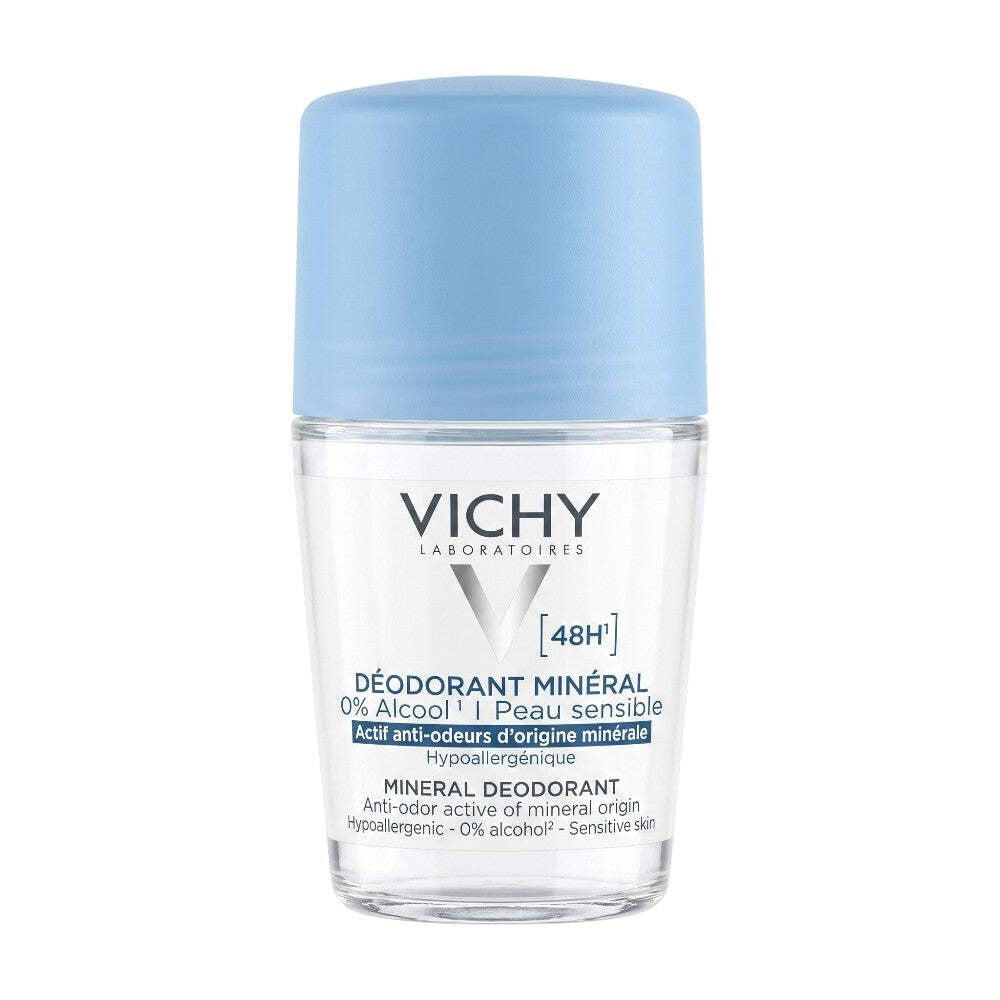 Sensitive Skin Mineral Deodorant Roll-On 48H, Alcohol-Free, 50ml