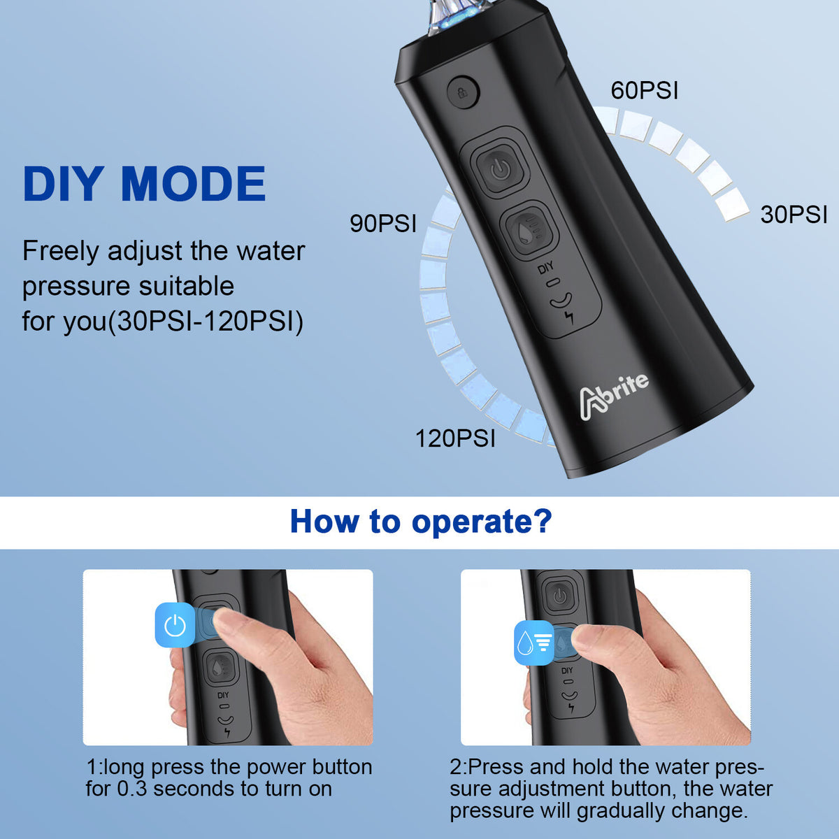 Cordless Oral Water Flosser with 7 Jet Tips & 3 Modes - High Pressure Dental Irrigator