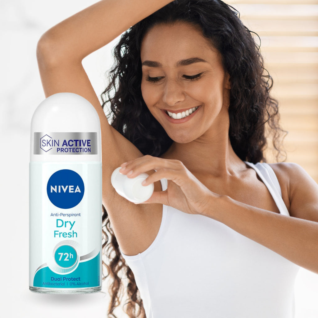 Nivea Anti-Perspirant Dry Fresh 72H Deodorant Alcohol-Free Pack of 3
