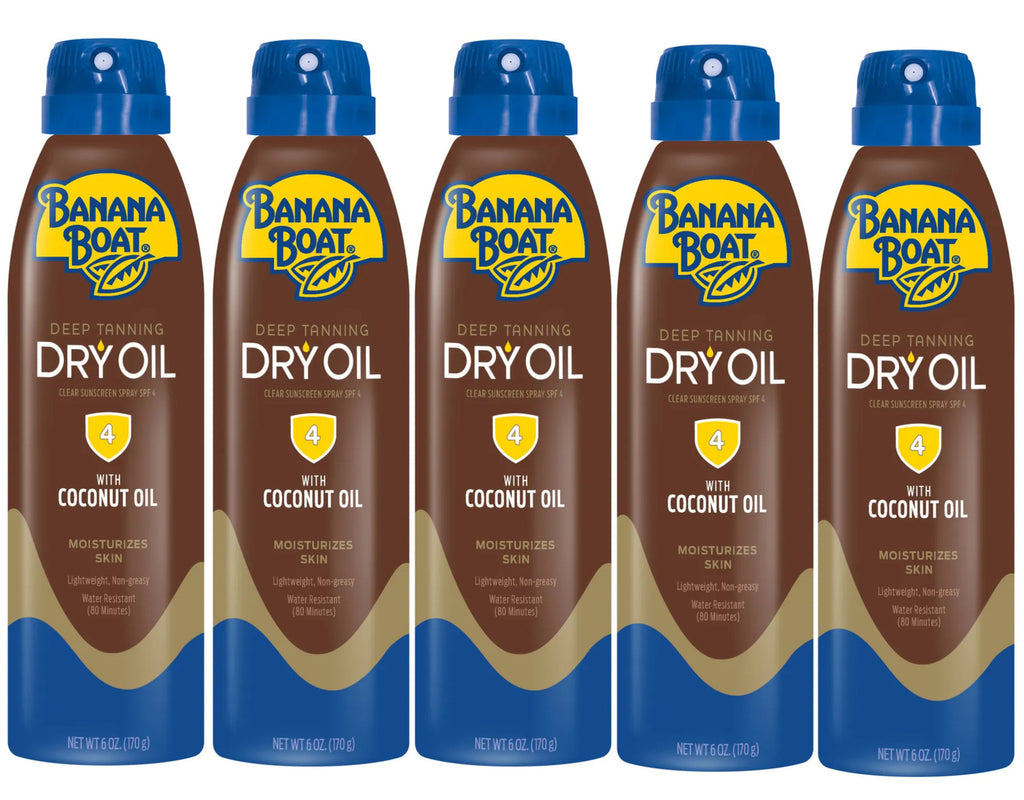 Deep Tanning Dry Oil SPF 4 - Sun Protection & Moisturizing 6oz x5 Pack