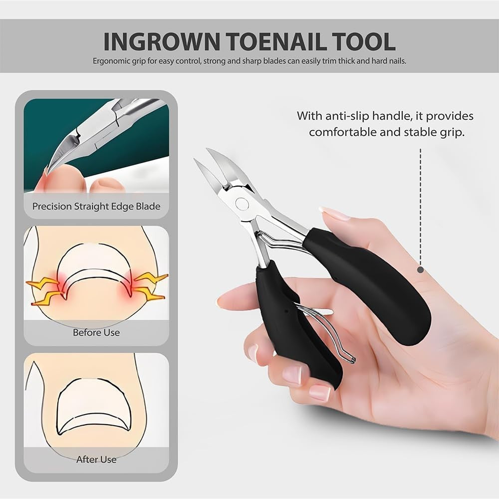 Heavy-Duty Toenail Clippers for Thick & Ingrown Nails - Large Nail Clippers