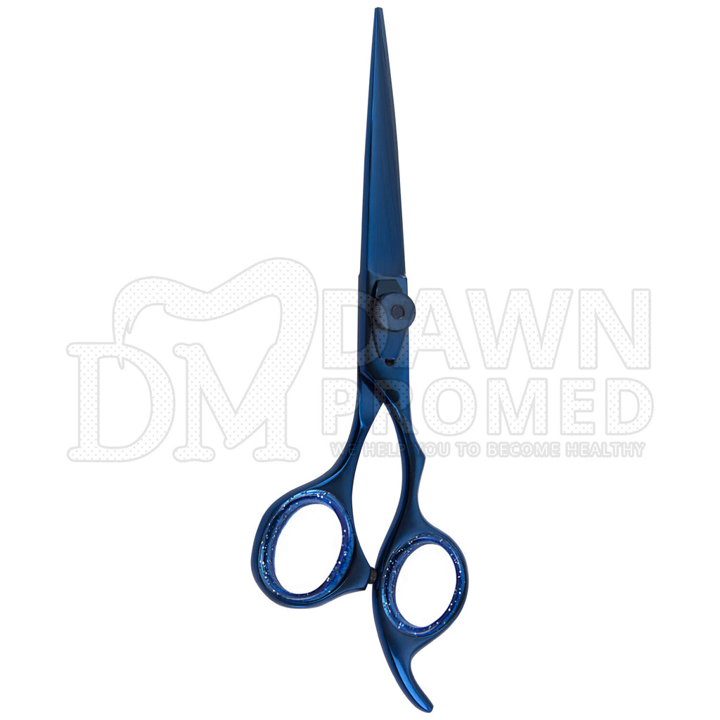 Professional Hair Cutting Scissors 6.5 inch Salon Shears Blue Plasma Coated