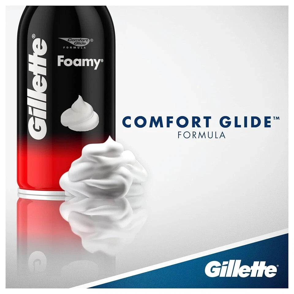 Gillette Foamy Regular Shaving Foam 2 oz Pack of 4 - Classic & Easy to Use