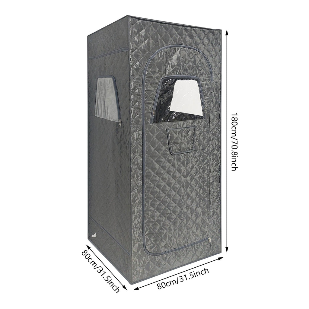 Portable Steam Sauna Tent with 2.6L Steamer & Folding Chair Gray
