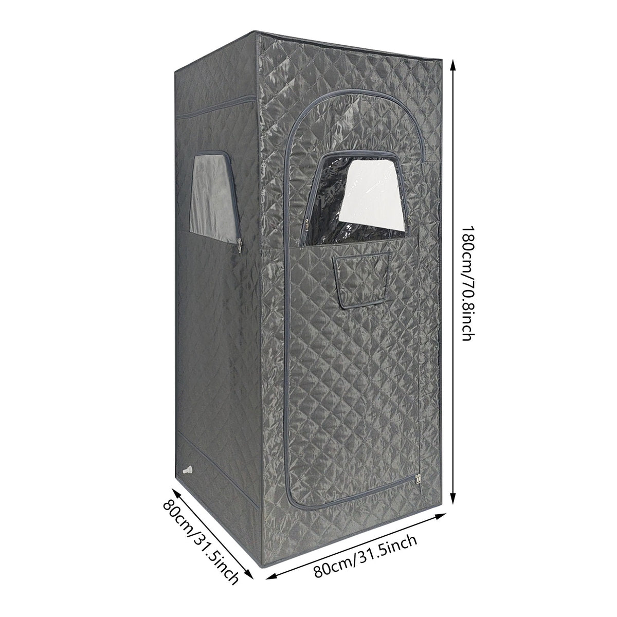Portable Steam Sauna Tent with 2.6L Steamer & Folding Chair Gray