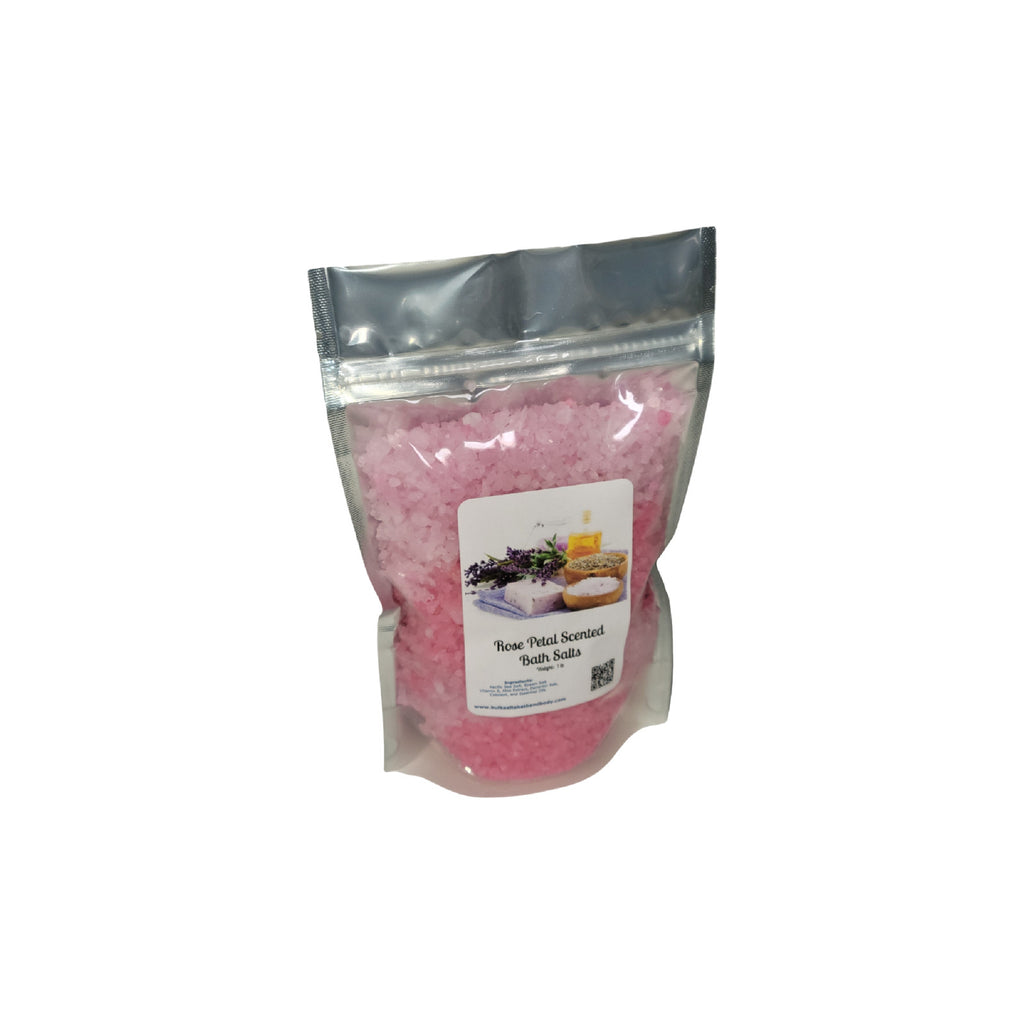 Aromatherapy Bath Salts Set - 4 Scented 1lb Bags for Relaxation & Skin Care