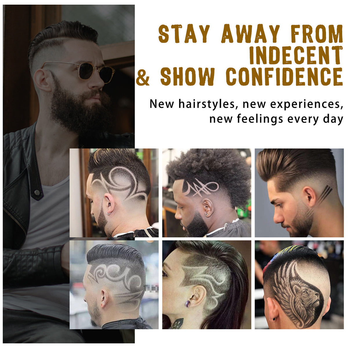 Professional Cordless Hair Clippers & Beard Trimmer with LCD Display