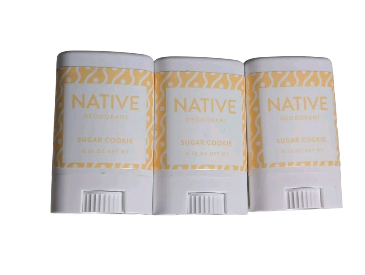 Native Sugar Cookie Scent Mini Travel Deodorant Set - 3 Pack, 0.35oz Each