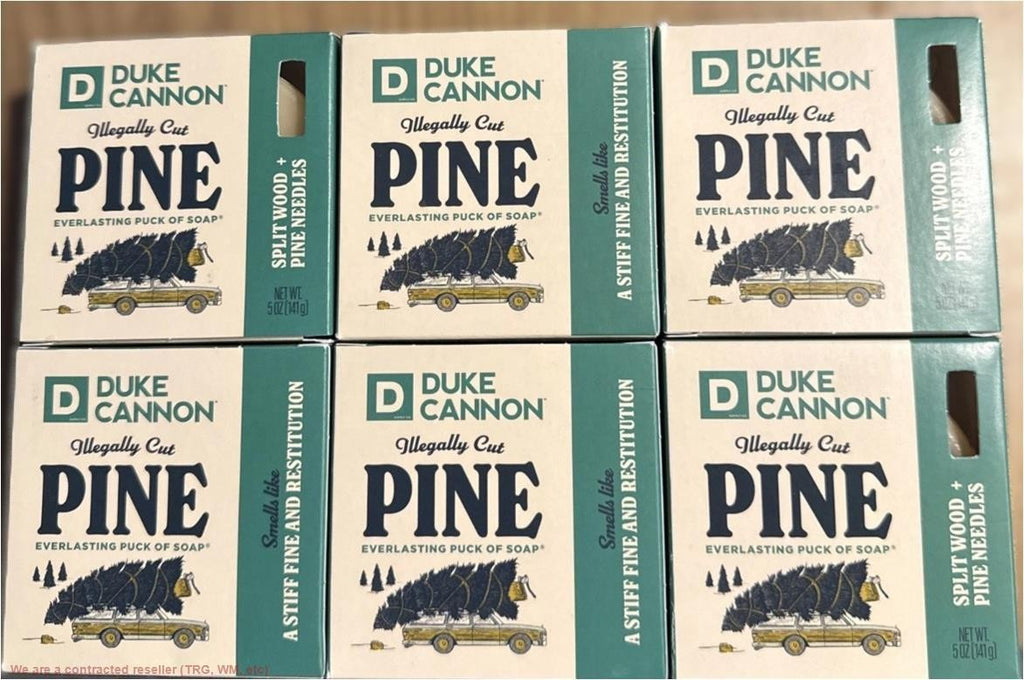 Lot of 6 Pine Scented Puck Soaps - 5oz Men's Natural Cleansing Bar