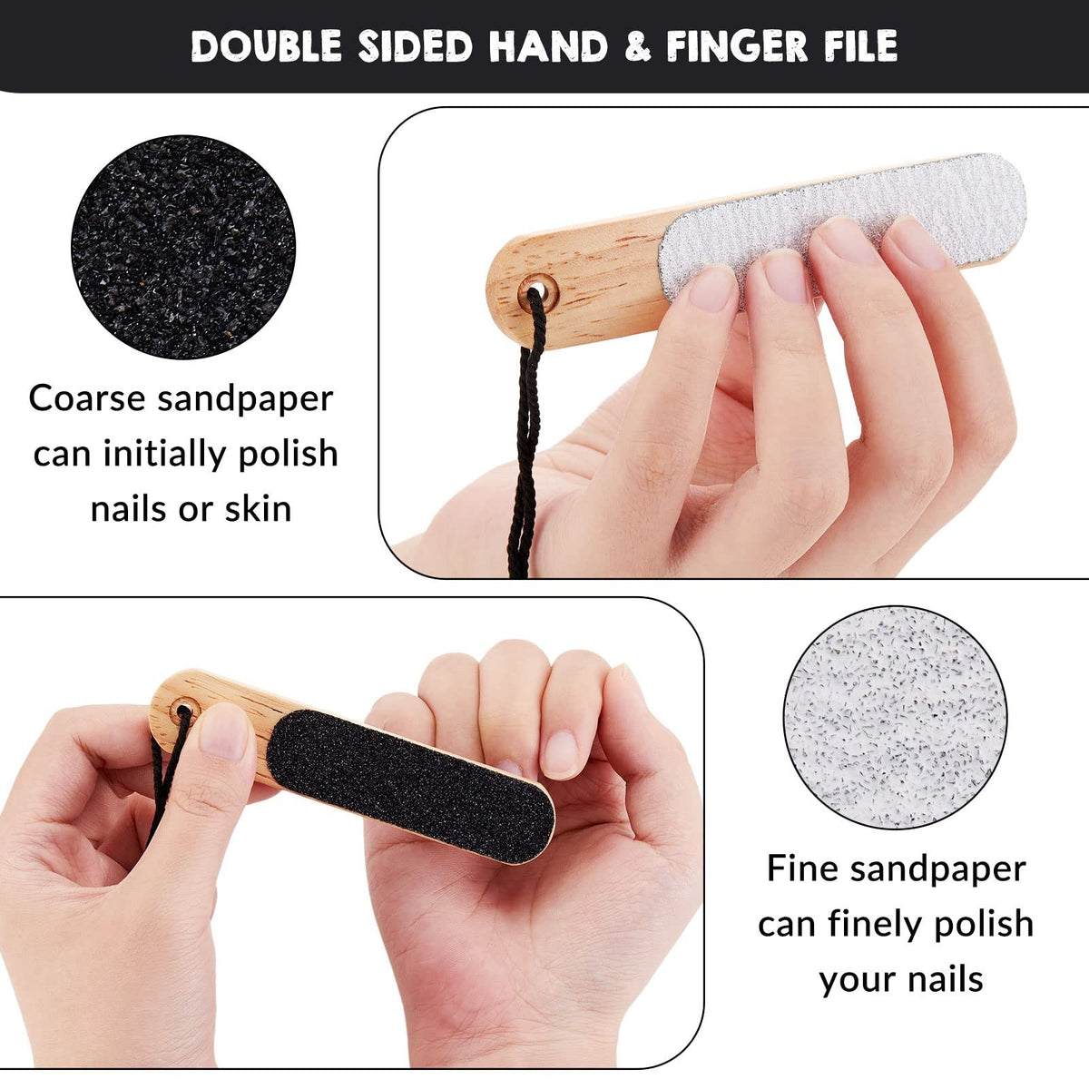 Double Sided Foot Callus Remover & Nail File Set for Climbing & Personal Care