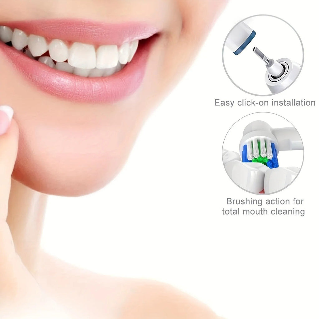 20PCS Electric Toothbrush Replacement Heads for Oral Braun Compatible Brush Heads
