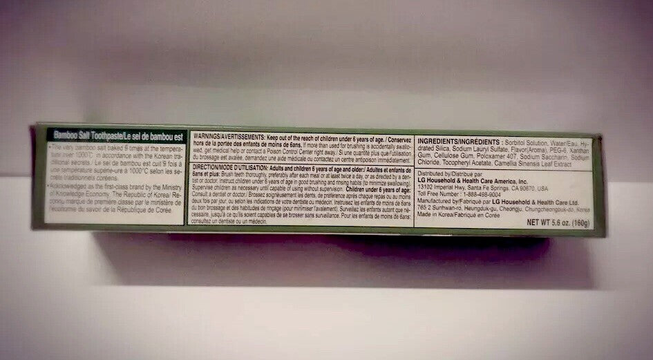 Bamboo Salt Toothpaste 160g - Fresh Breath & Sensitive Teeth Relief, 4 Pack