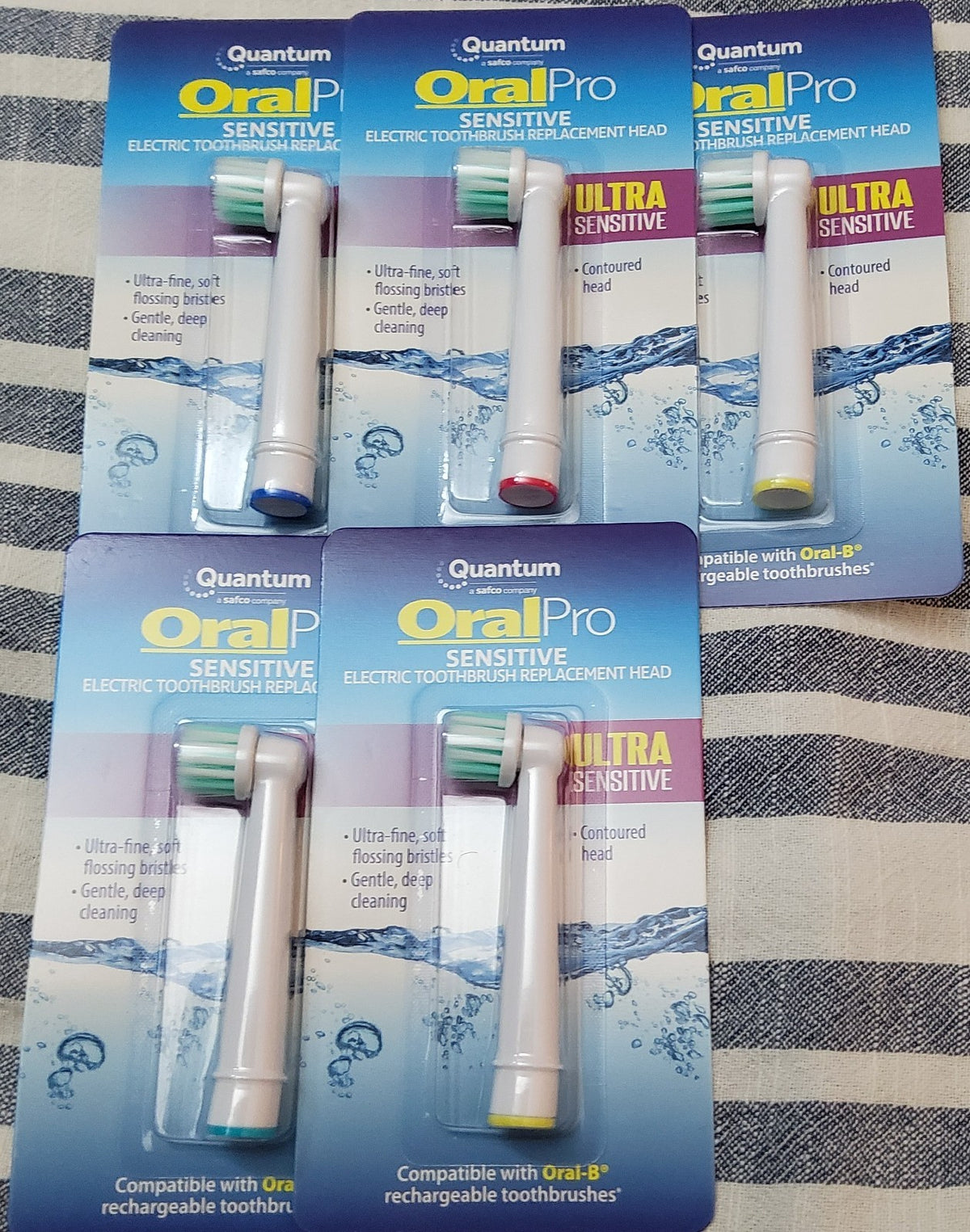 Ultra Soft Sensitive Gum Care Electric Toothbrush Head Replacement - Pack of 5