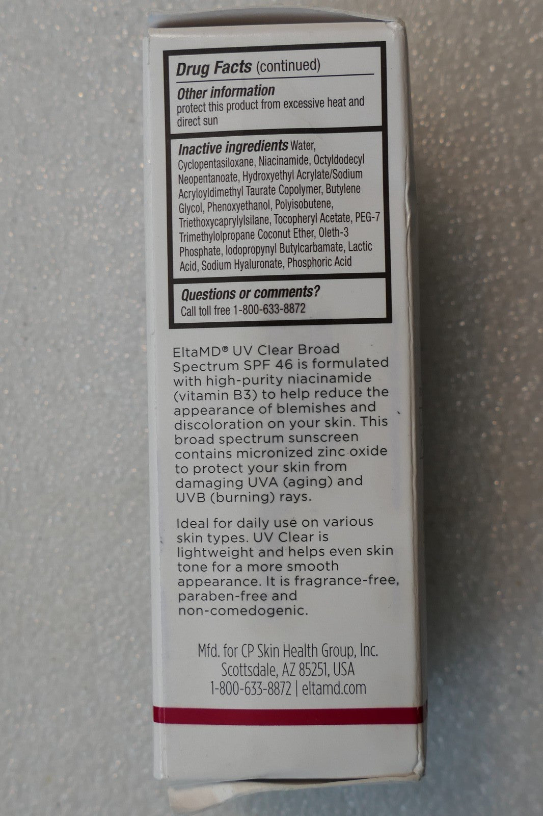 SPF 46 Face Sunscreen for Sensitive Skin - 48g, Broad Spectrum Protection