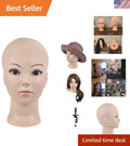 11-Inch Bald Mannequin Head for Wigs and Hats with Clamp Holder
