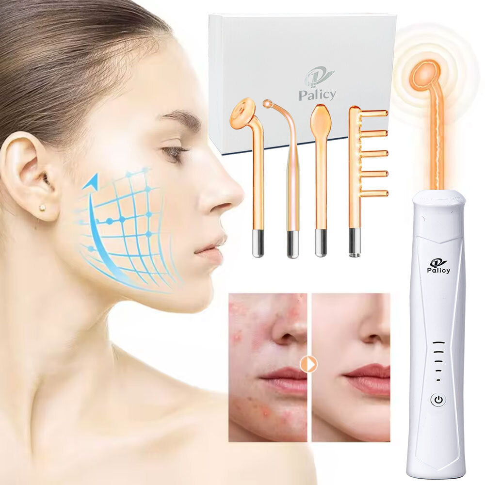 High Frequency Facial Machine Electrotherapy Wand for Skin Care & Acne